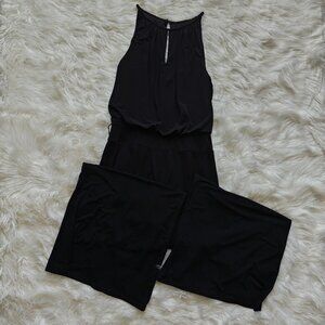 White House Black Market Black Wide Leg Sleeveless Jumpsuit, SIZE Medium